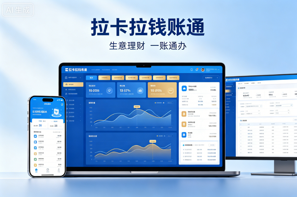 拉卡拉钱账通，有了它就不用财务再熬夜对账分钱了