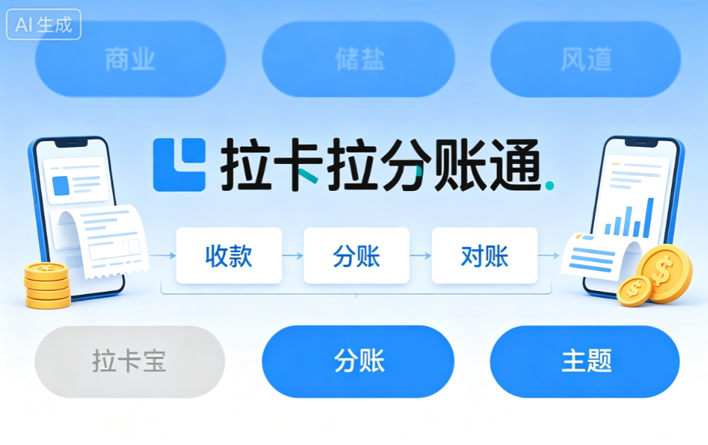 拉卡拉智能分账留痕存档，每次操作全量日志归档