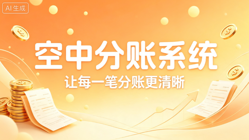 害怕自己算账分钱弄不清楚，丢给空中智能分账帮你摆平
